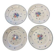 Provincial Bouquet Dinner Plates (4) Stoneware 1987 10-5/8