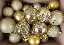 27 Macys Holiday Lane Antique Gold Shatterproof Christmas Ornament 3