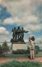 Oscoda MI Michigan, Lumbermen's Monument Au Sable River, Vintage Postcard picture