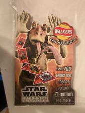 Star Wars 1999 Walkers UK Game Card Promo Store Display Die-Cut Counter Top picture