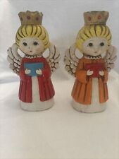 Antique Wooden Angel Candle Holders picture