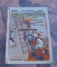 EARLY  PLUCK & LUCK #809 1913 FRANK TOUSEY FIREMAN COVER DIME NOVEL STORY PAPER picture