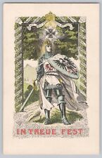 WWI 1914 War Memorial Field Postcard In Treue Fest 