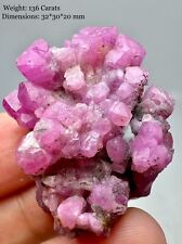 136 Cara Extremely Beautiful Ruby Crystals Bunch From Jegdalek, Afghanistan picture