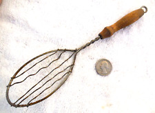 Old hand-held whisk egg beater whipper with wavy beater wires circa early 1900's picture
