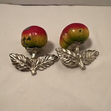 Vintage Metal Fruit Made in Japan Salt and Pepper Shakers. VERY RARE picture