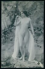 aa French photogravure full nude woman unveiled original old 1910s postcard picture