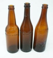 Lot of 3 Vintage Stillman Bottling Boston Stegmaier Schlitz Embossed Beer Bottle picture