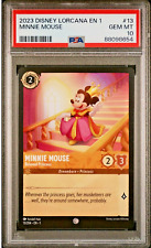 2023 Disney Lorcana EN 1 #13 Minnie Mouse Beloved Princess PSA 10 GEM-MT picture