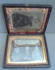 Antique Double DAGUERREOTYPE / AMBROTYPE of CHILD & 3 ADULTS in Wood Case picture
