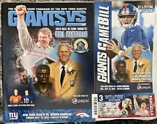 NY GIANTS PROGRAM TICKET STUB 2013 BILL PARCELLS HALL OF FAME ELI PEYTON MANNING picture