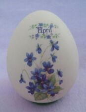 Vintage Womack's Collectibles April Violets Decorative Egg Made in USA picture
