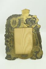Vintage Japanese Antimony Picture Frame Biwa Geisha Dragon Very Detailed picture