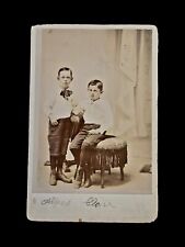 Alfred & Clair Victorian Boys Cabinet Card Photograph picture