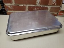 Vtg Mirro Style Aluminum 9” X 13” Baking Cake Pan Snap on Lid Cover Foley picture