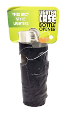 Smokezilla Black Mystic Grim Reaper Metal Bottle Opener/Big Bic Lighter Case picture