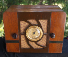 Antique 1930s Sears Silvertone Tube Radio Wood Case - Works - BEAUTY picture