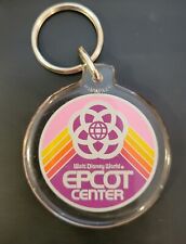 VINTAGE EPCOT CENTER ACRYLIC KEYCHAIN WALT DISNEY WORLD CLEAR KEY RING HOLDER  picture