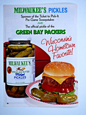 Green Bay Packers Milwaukee's Bread & Butter Pickles VTG 1997 Original Print Ad picture