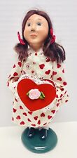 Byers Choice 2012 Valentine Caroler Girl With Candy Heart Box 9.5” picture