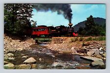 Maggie NC- North Carolina, Highlander Railroad Crossing, Vintage Postcard picture