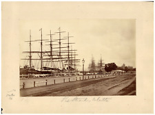 India, Calcutta, Port of Ships On The Hooghly River Vintage Print, Album Print picture