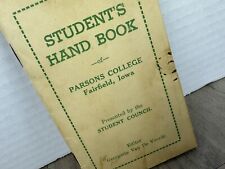 Vtg Parsons College Fairfield Iowa Student Handbook ~ 1946 1947 Ephemera Book picture