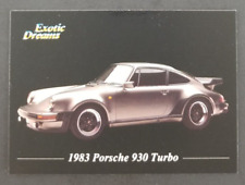 1983 Porsche 930 Turbo 1992 Exotic Cars Card #30 (NM) picture