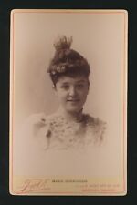 1880's BENJAMIN J. FALK Cabinet Photograph -MARIE BURROUGHS (Actress) picture