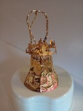 Danbury Mint Gold Christmas Ornament 1996 Bell with Doves  picture