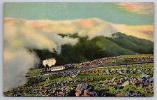 Vintage Postcard NH White Mountains Cog Railway Train RR Linen ~10512 picture
