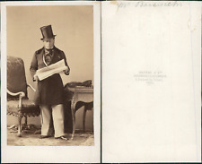 Disderi, Paris, Félix Bacciochi, reading the Gazette des Beaux Arts Vintage CDV al picture