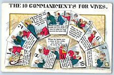 Medford Massachusetts MA Postcard The Ten Commandments For Wives c1910's Antique picture