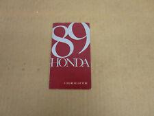 1989 Honda CRX Prelude Civic Factory color paint chip exterior brochure folder picture