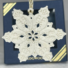 Vintage Wedgwood Snowflake Collection Jasperware Christmas Ornament 1999 picture