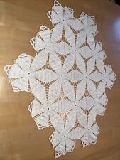 Crochet Doily Vintage Large White 25” By 22”Excellent Condition, Cotton picture