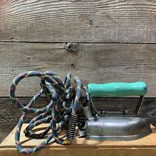 Antique Electric Iron, Green Handle, T & W picture