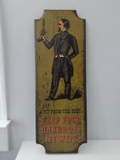 Vintage Custom Wooden Sign by George Nathan #P89 KEEP YOUR HANDS OFF MY WIFE picture