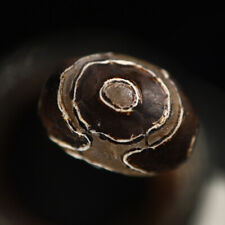 ॐ - pure dzi - ancient Himalayan Tibetan agate natural stone (bead) from Nepal picture