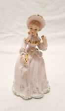 VINTAGE Geo. Z. Lefton China Lady Pink/White & Gold Dress Figurine KW1569 ~ 6