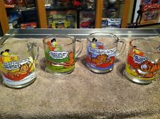 Vintage 1978-80 Garfield McDonald's Glass Coffee Mugs Cups, set of 4 picture