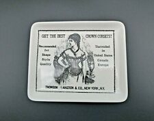 VTG Quality Women's Corset Antique Advertisement Famous Ads Trinket Dish Tray 6