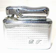 Vintage Kreisler Butane lighter silver tone Nice Piece Monogramed 1 1/2