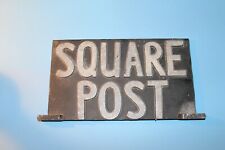 Vintage Cast Iron Sign Square Post ?? picture