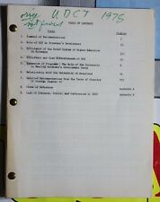 Unfinished UDCT 1978 Draft Report On The Role Of Botswana University - Ephemera picture
