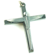 Modernist Crucifix Resurrected Jesus Cross Pendant picture