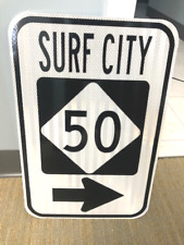 SURF CITY NC 50 road sign 12