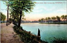PASSAIC RIVER FROM TOTOWA AVE Paterson NJ NEW JERSEY 1906 ANTIQUE POSTCARD JB5 picture