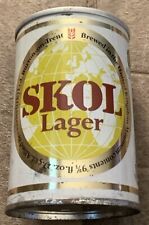 SKOL LAGER 9 2/3 Fl Oz 27.5 Cl Straight Steel Beer Can Allied Breweries Uk picture