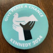 Robert Kennedy Jr 2024 Give Peace A Chance Political Campaign Pinback Button picture